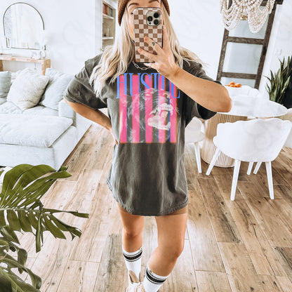 Hustle Blue PNG Digital Download Sublimation DTF Print Pink Stripe Black Panther Rhinestone