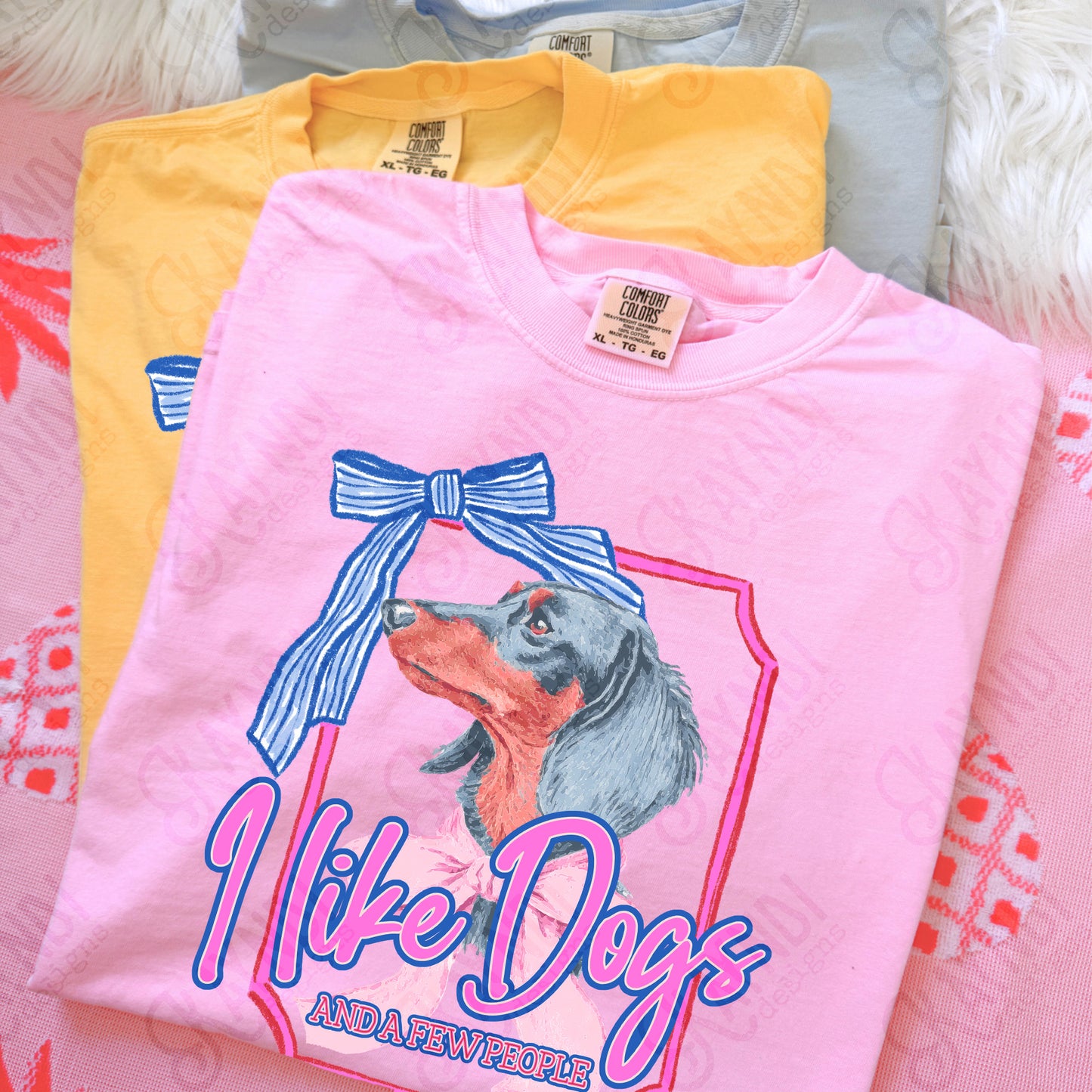 I Like Dogs and a Few People Dachsund Weeiner Dog PNG Digiral Download Sublimation DTF Print