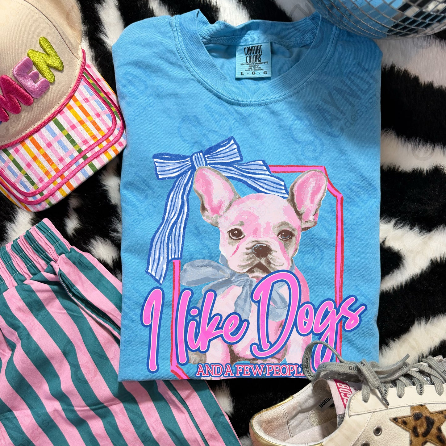I Like Dogs and a Few People French Bulldog PNG Digiral Download Sublimation DTF Print
