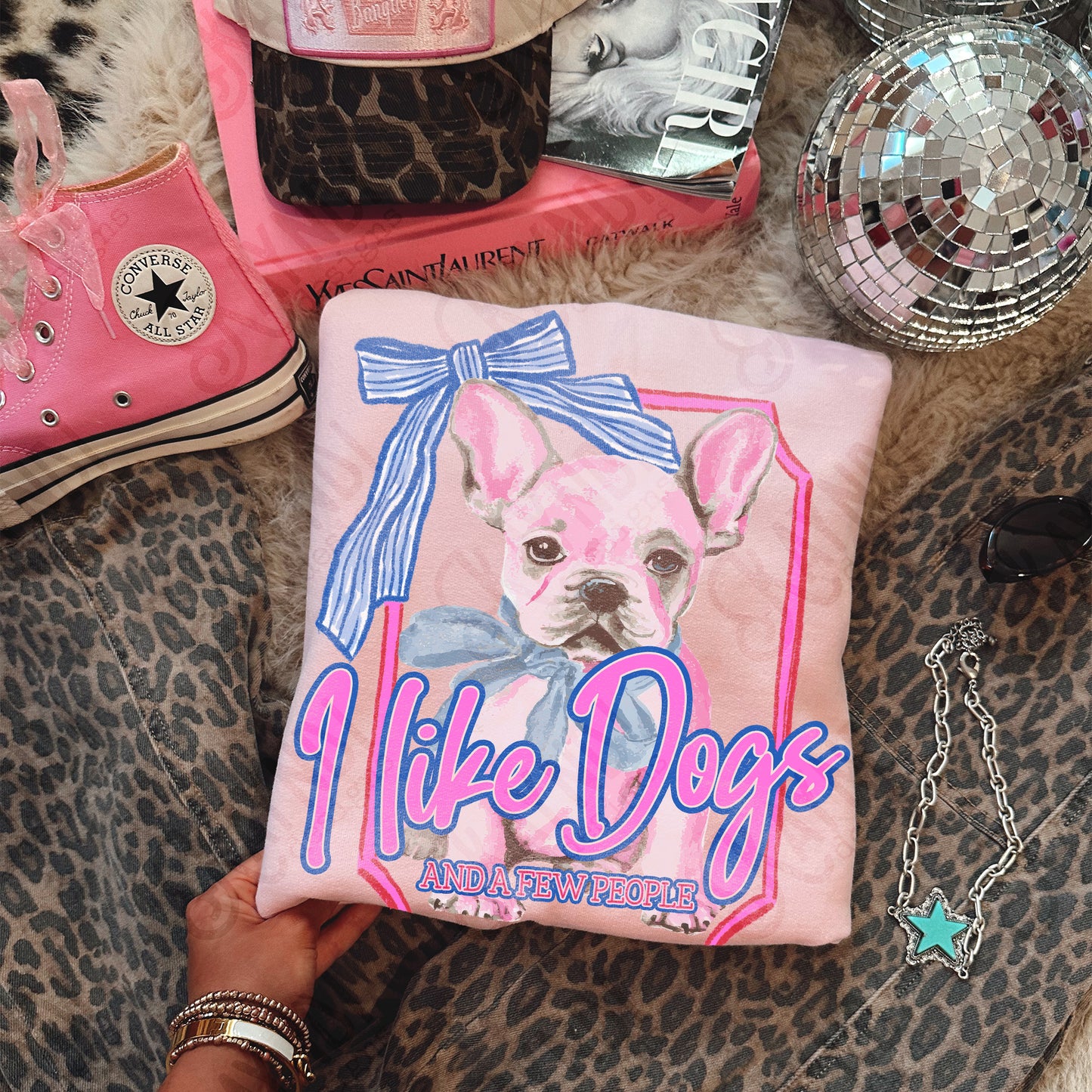 I Like Dogs and a Few People French Bulldog PNG Digiral Download Sublimation DTF Print