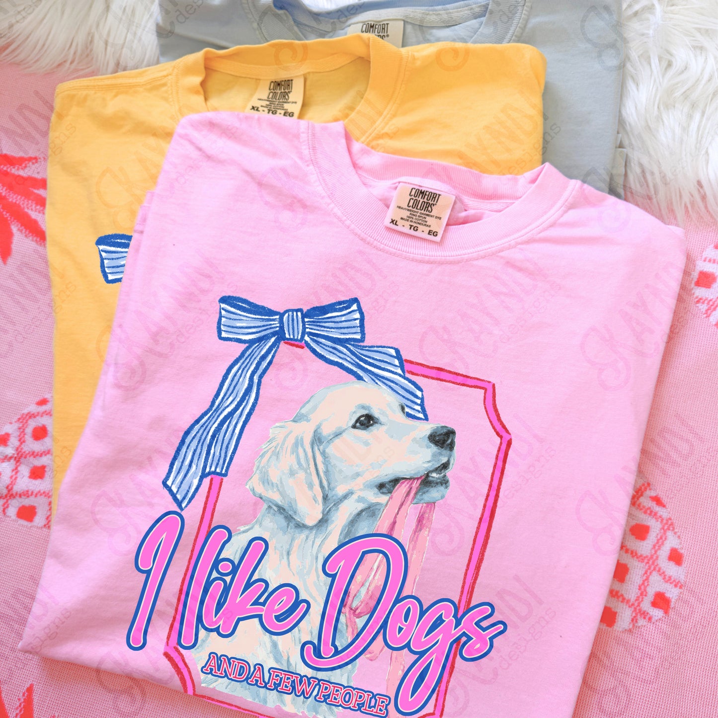 I Like Dogs and a Few People Golden Retriever PNG Digiral Download Sublimation DTF Print