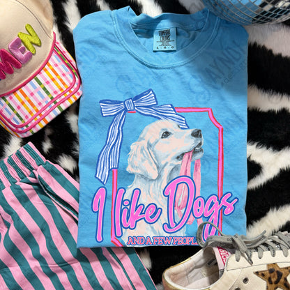 I Like Dogs and a Few People Golden Retriever PNG Digiral Download Sublimation DTF Print