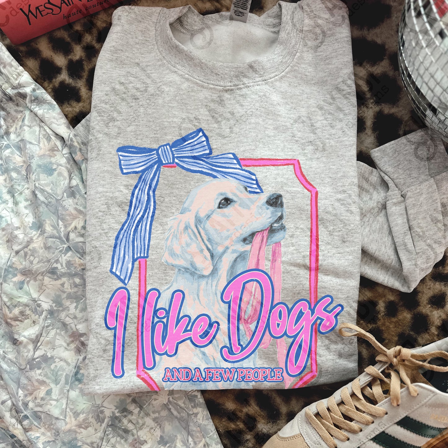 I Like Dogs and a Few People Golden Retriever PNG Digiral Download Sublimation DTF Print