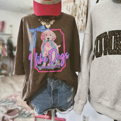 I Like Dogs and a Few People Golden Retriever Puppy PNG Digiral Download Sublimation DTF Print