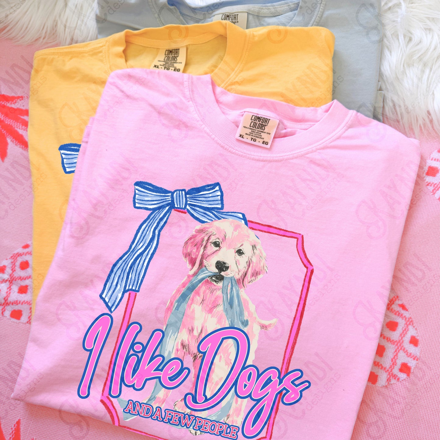 I Like Dogs and a Few People Golden Retriever Puppy PNG Digiral Download Sublimation DTF Print