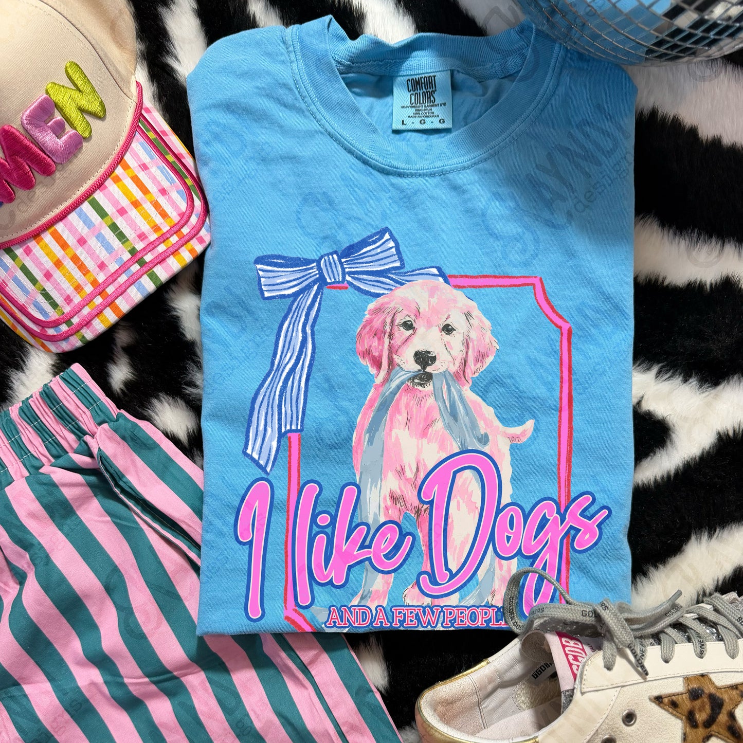 I Like Dogs and a Few People Golden Retriever Puppy PNG Digiral Download Sublimation DTF Print
