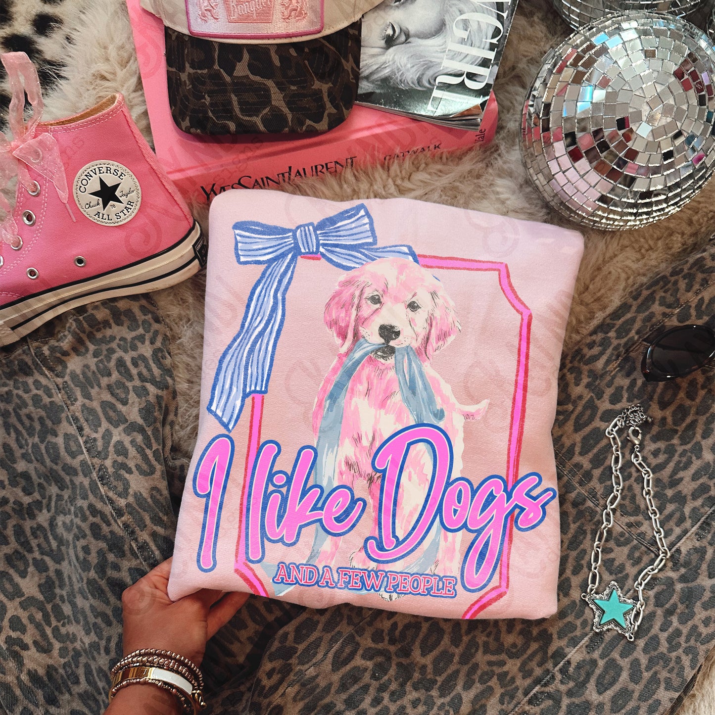 I Like Dogs and a Few People Golden Retriever Puppy PNG Digiral Download Sublimation DTF Print