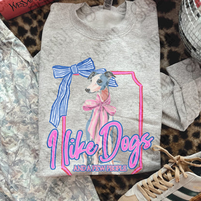 I Like Dogs and a Few People Greyhound 2 PNG Digiral Download Sublimation DTF Print