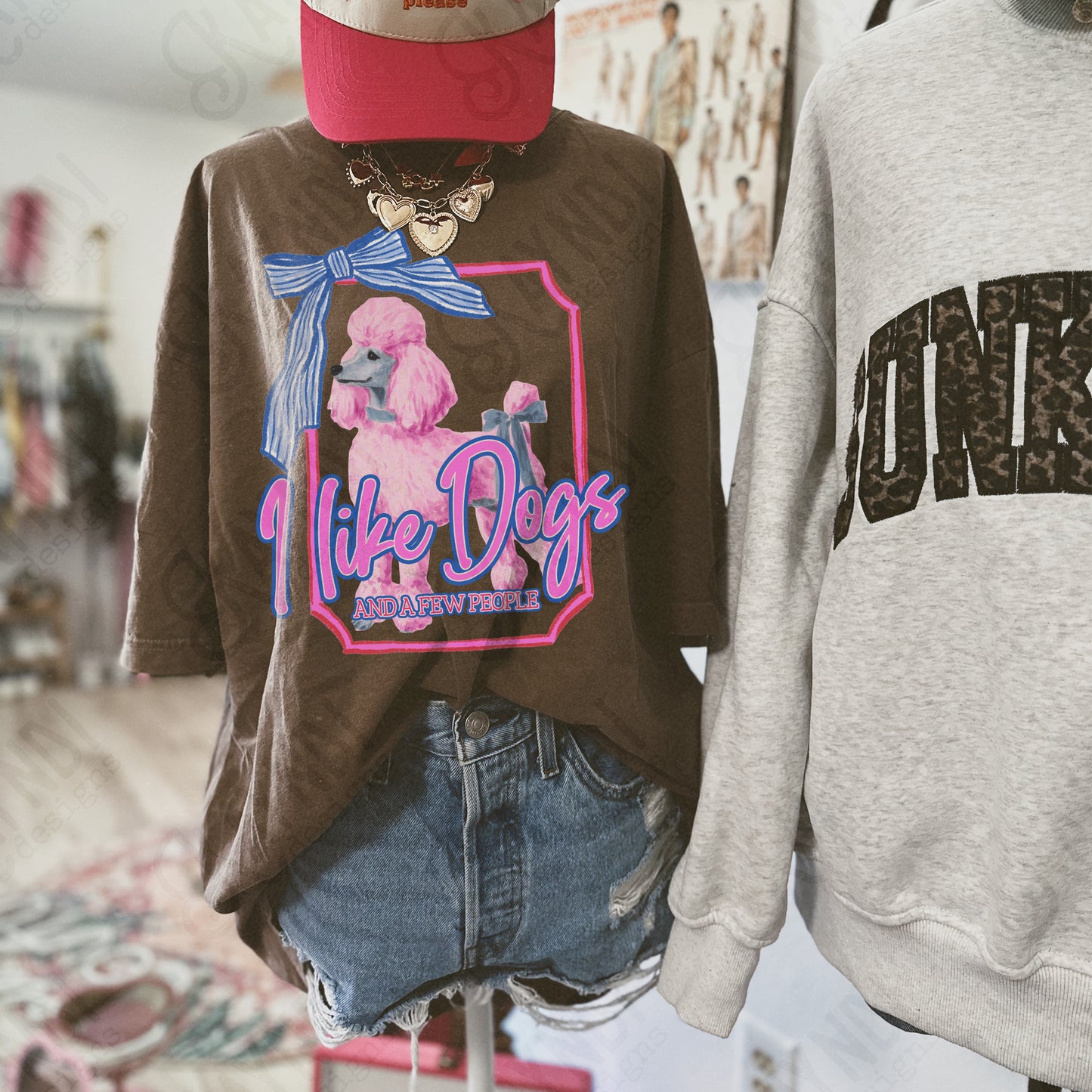 I Like Dogs and a Few People Poodle 2 PNG Digiral Download Sublimation DTF Print
