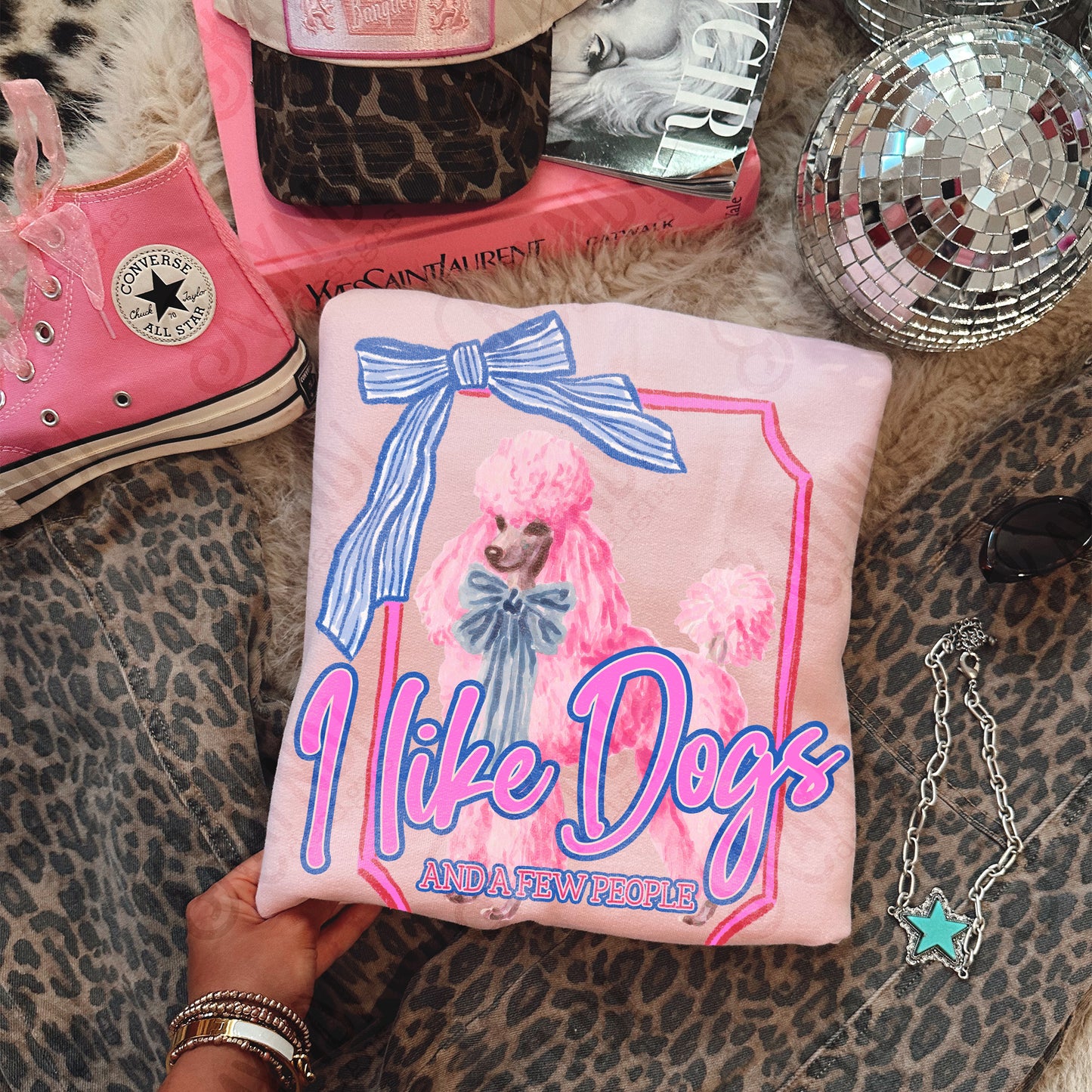 I Like Dogs and a Few People Poodle PNG Digiral Download Sublimation DTF Print