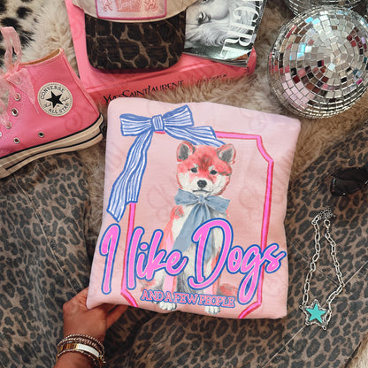 I Like Dogs and a Few People Shiba Inu PNG Digiral Download Sublimation DTF Print
