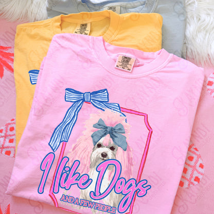 I Like Dogs and a Few People Shih Tzu PNG Digiral Download Sublimation DTF Print