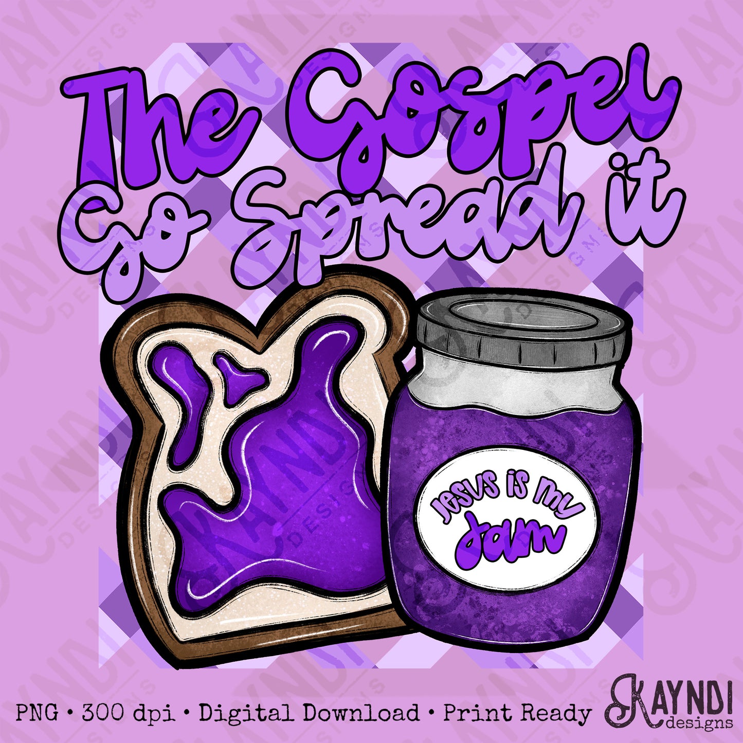 Jesus is my Jam Grape PNG Digital Download Sublimation DTF Print Faith Purple Spread Gospel