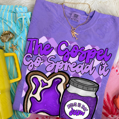 Jesus is my Jam Grape PNG Digital Download Sublimation DTF Print Faith Purple Spread Gospel