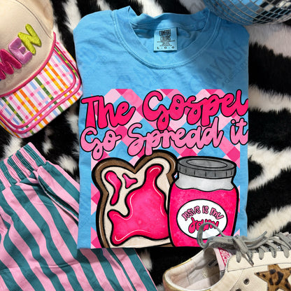 Jesus is my Jam Strawberry PNG Digital Download Sublimation DTF Print Faith Pink Spread Gospel