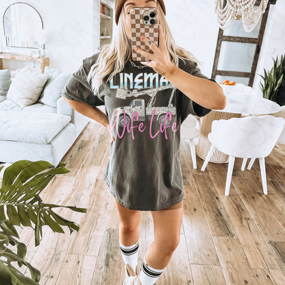 Lineman Wife Life PNG Digital Download Sublimation DTF Print Studded Rhinestone Bucket Truck