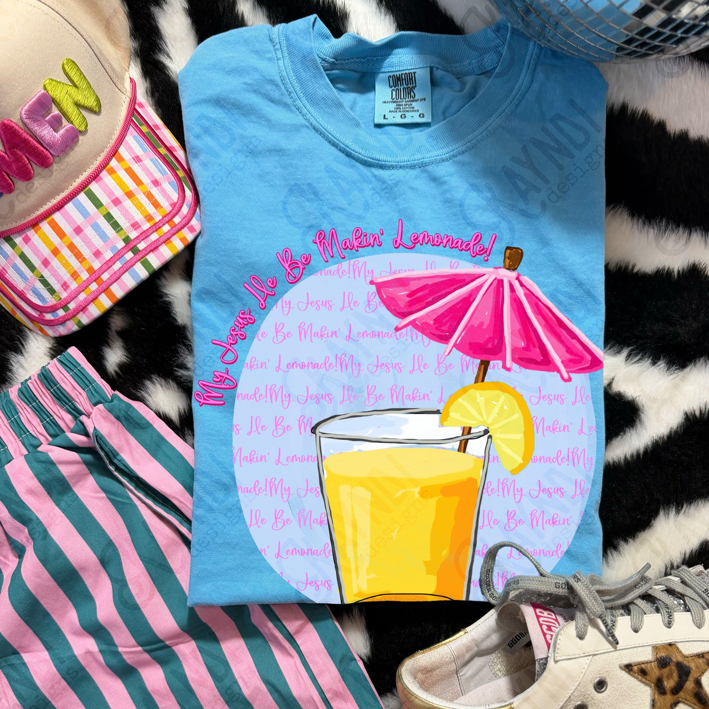 My Jesus He be Makin' Lemonade PNG Digital Download Sublimation DTF Print Church Faith Preppy