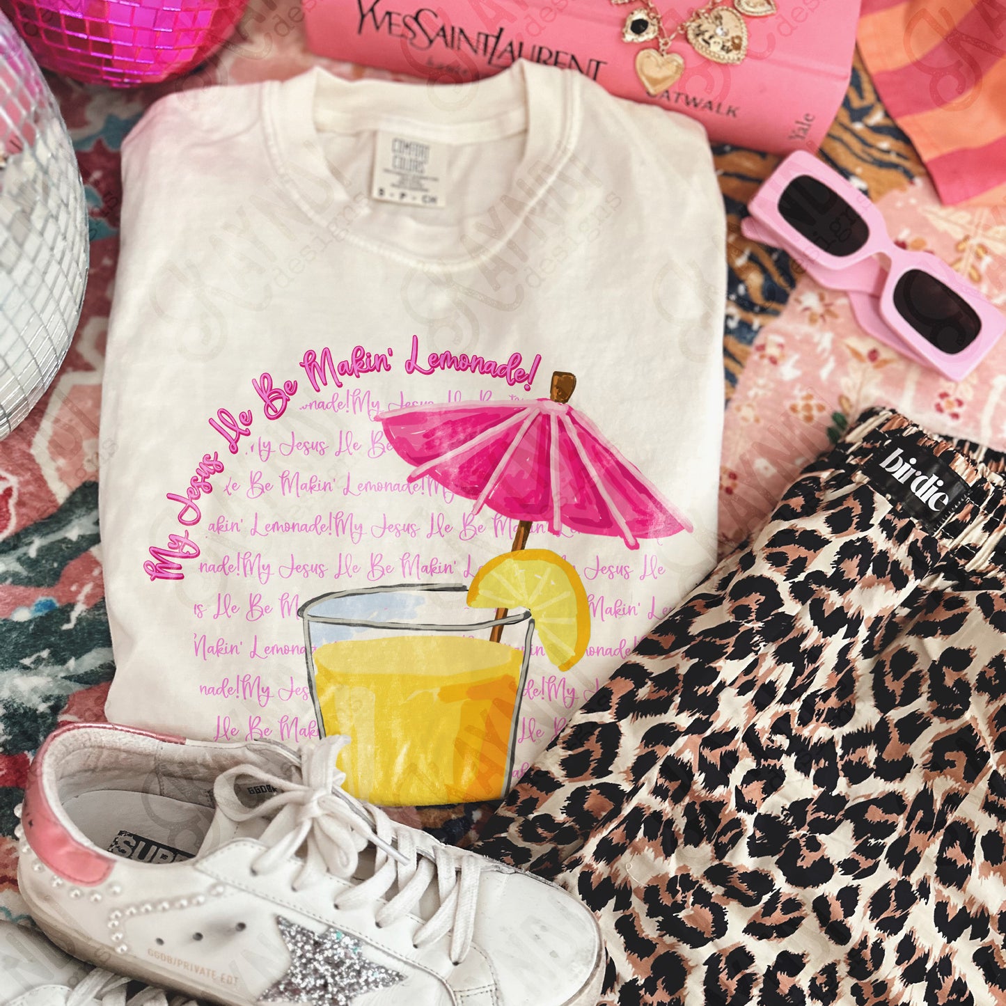 My Jesus He be Makin' Lemonade Transparent PNG Digital Download Sublimation DTF Print Church Faith Preppy