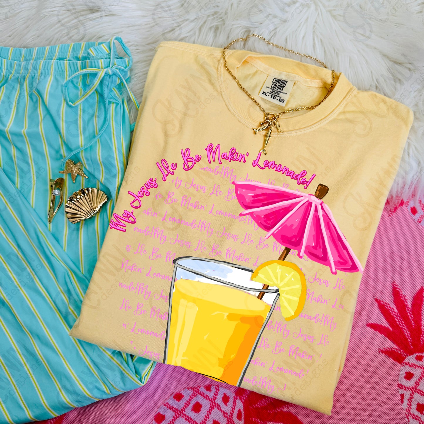 My Jesus He be Makin' Lemonade Transparent PNG Digital Download Sublimation DTF Print Church Faith Preppy