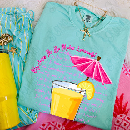 My Jesus He be Makin' Lemonade Transparent PNG Digital Download Sublimation DTF Print Church Faith Preppy