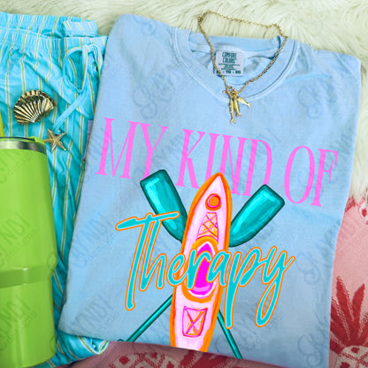 My Kind of Therapy Kayak PNG Digital Download Sublimation DTF Print Summer Vibes Relax River