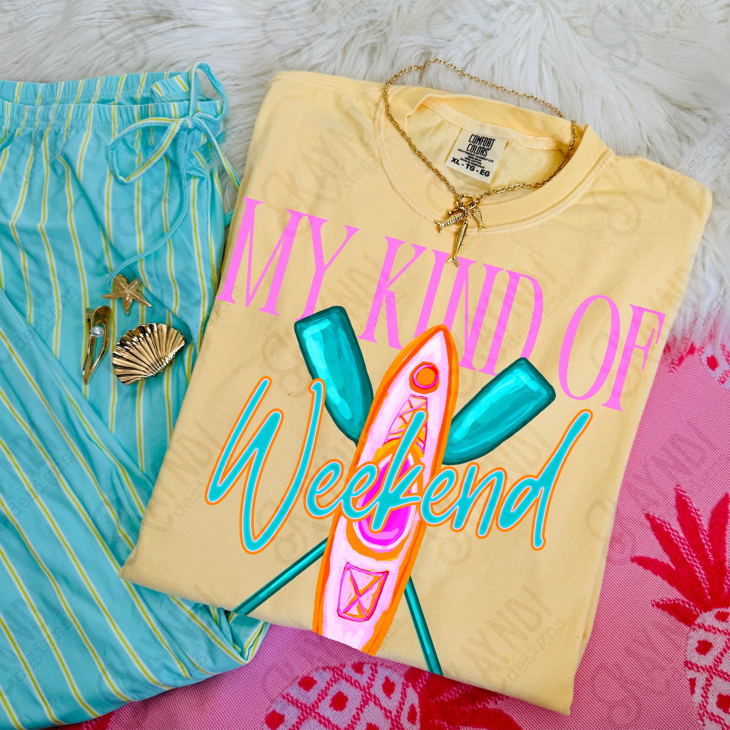 My Kind of Weekend Kayak PNG Digital Download Sublimation DTF Print Summer Vibes Relax River