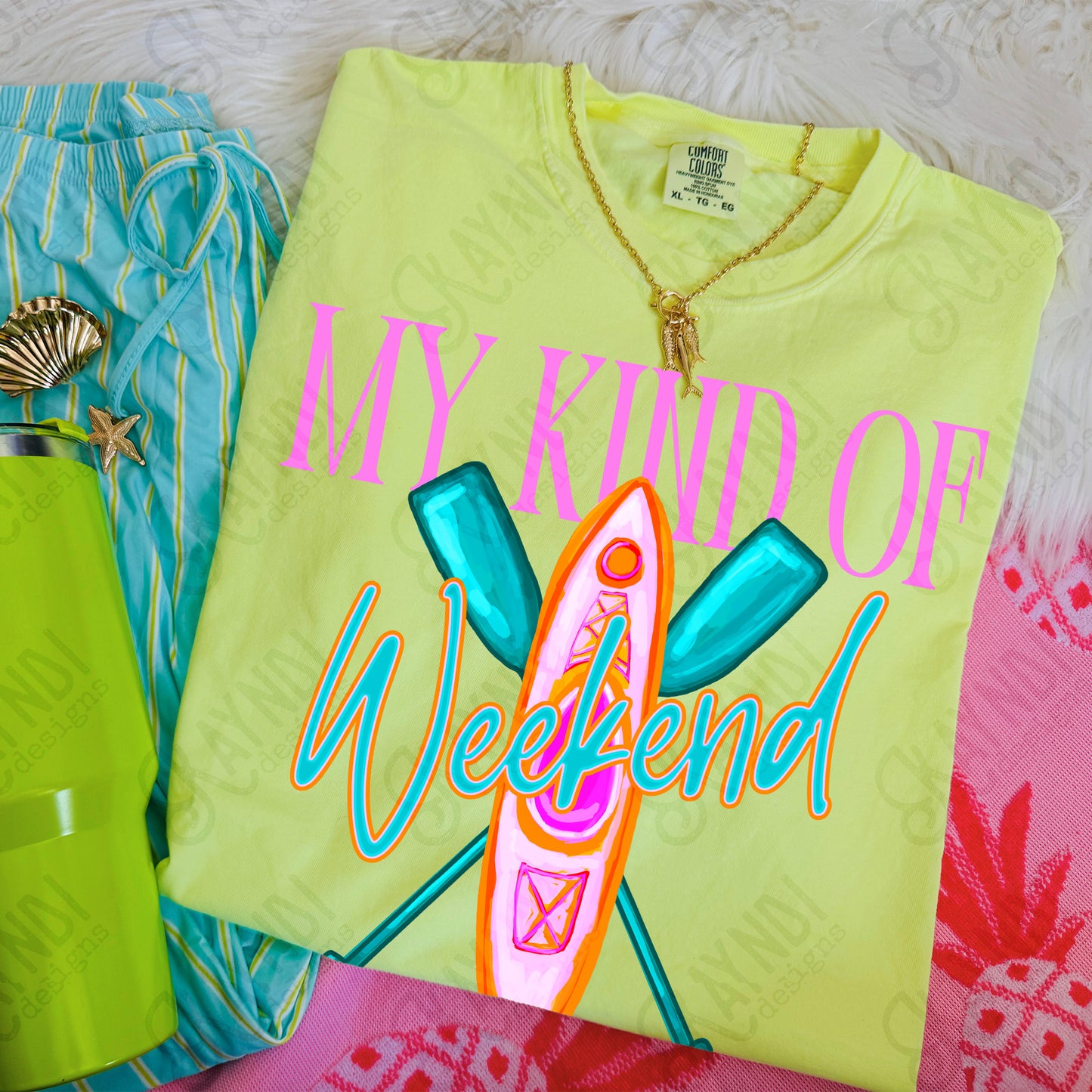 My Kind of Weekend Kayak PNG Digital Download Sublimation DTF Print Summer Vibes Relax River