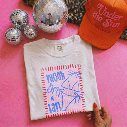Nicer with a Tan PNG Digital Download Sublimation DTF Print Preppy Summer Beach Vibes