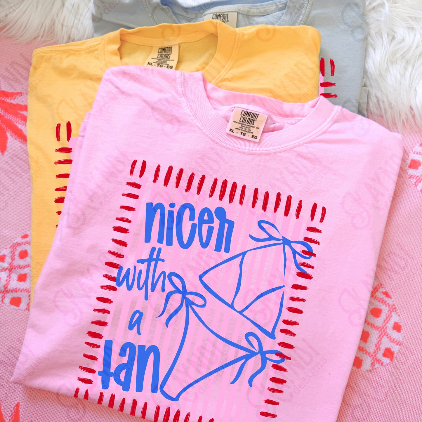 Nicer with a Tan PNG Digital Download Sublimation DTF Print Preppy Summer Beach Vibes