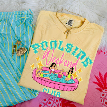 Poolside Weekend Club PNG Digital Download Sublimation DTF Print Summer Vibes Pool Swim