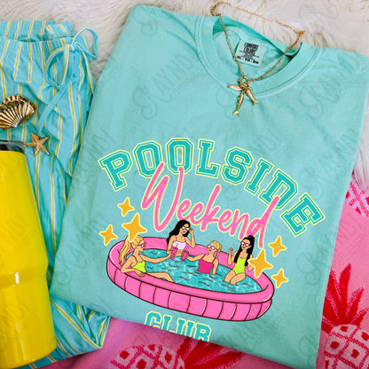 Poolside Weekend Club PNG Digital Download Sublimation DTF Print Summer Vibes Pool Swim