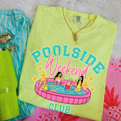 Poolside Weekend Club PNG Digital Download Sublimation DTF Print Summer Vibes Pool Swim