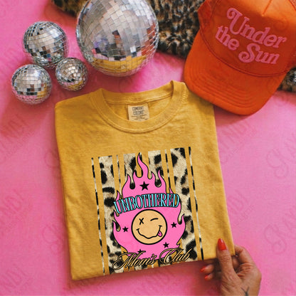 Unbothered Moms Club PNG Digital Download Sublimation DTF Print Leopard Rock Mom Boujee