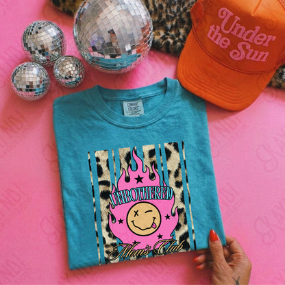 Unbothered Moms Club PNG Digital Download Sublimation DTF Print Leopard Rock Mom Boujee