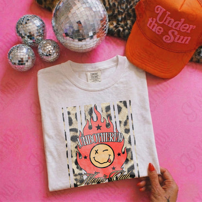 Unbothered Moms Club Red PNG Digital Download Sublimation DTF Print Leopard Rock Mom Boujee