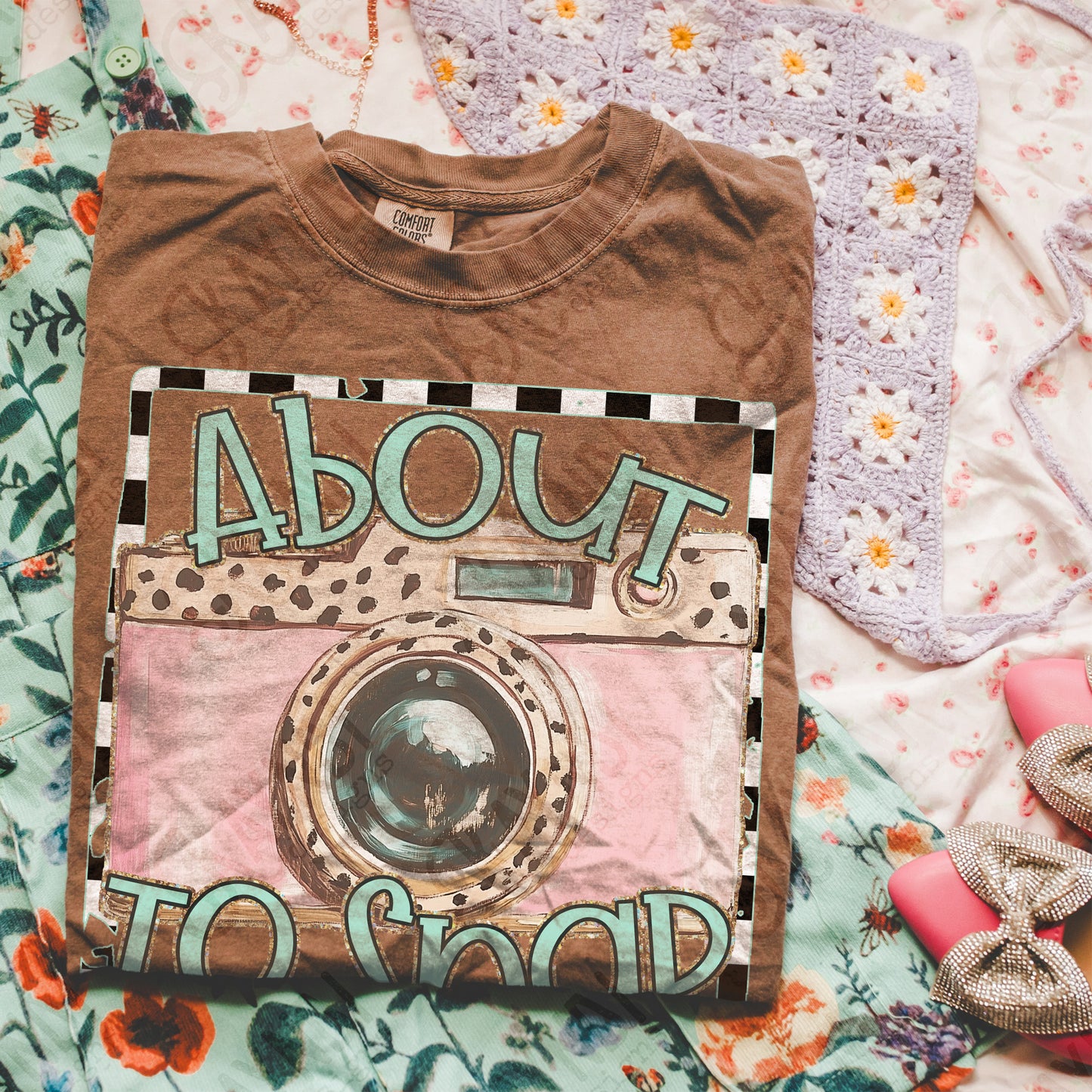 About to Snap Sublimation Design PNG Digital Download Printable Camera Cheetah photography