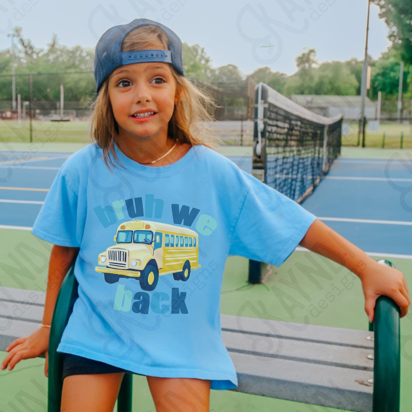 Bruh We Back Blue Sublimation Design PNG Digital Download Printable Boys School Bus