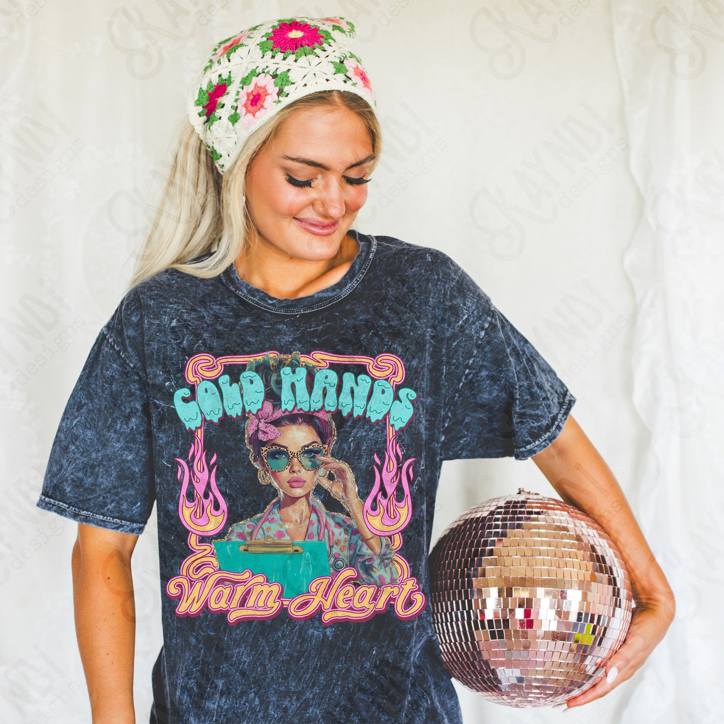Cold Hands Warm Heart Sublimation Design PNG Digital Download Printable Nurse Sassy Flames