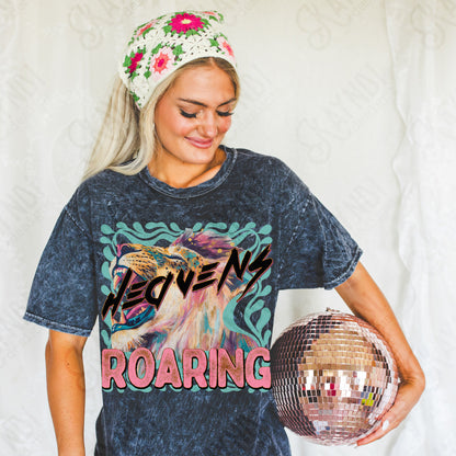 Heavens Roaring Sublimation Design PNG Digital Download Printable Faith Lion Vintage
