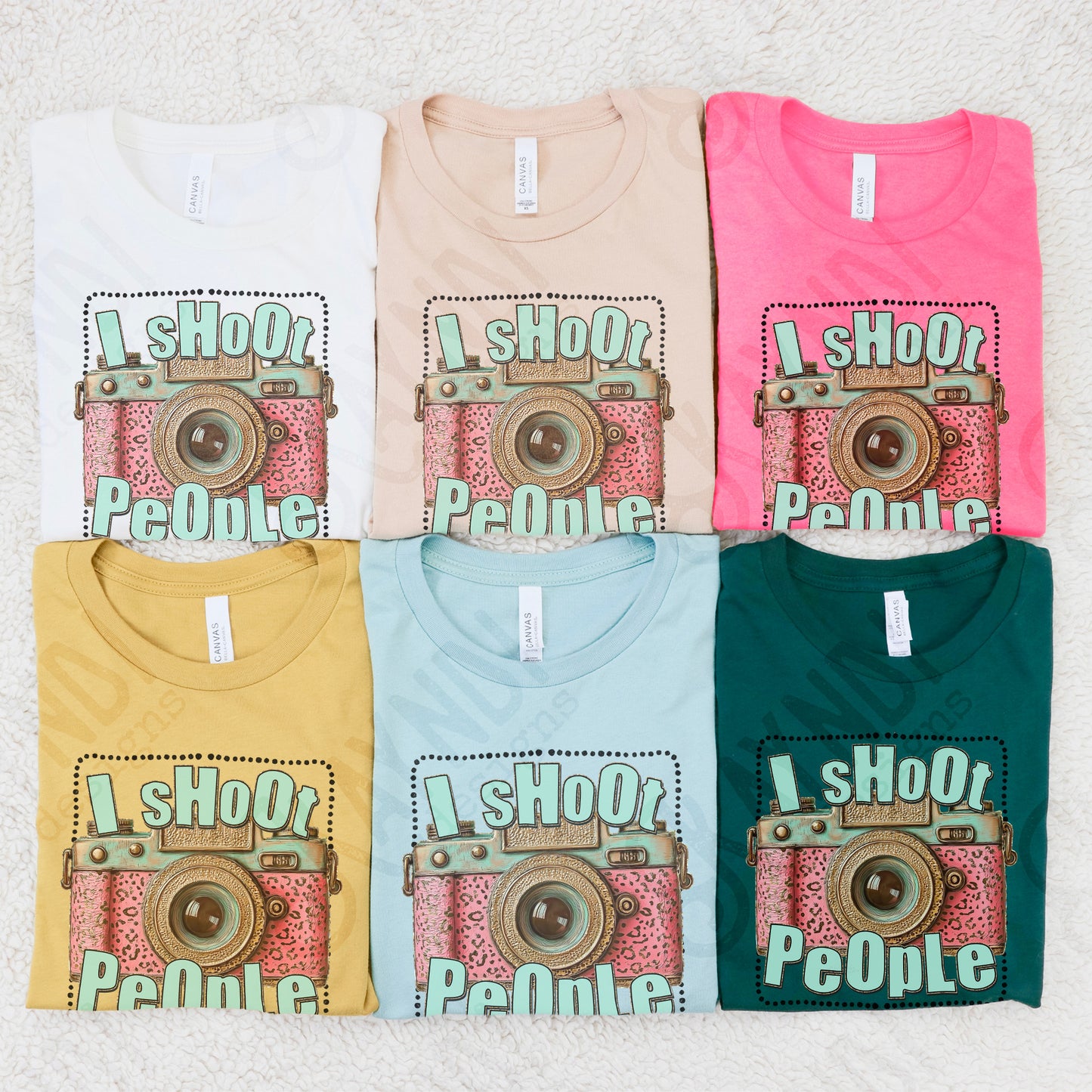 I Shoot People Sublimation Design PNG Digital Download Printable Camera Photography Cheetah