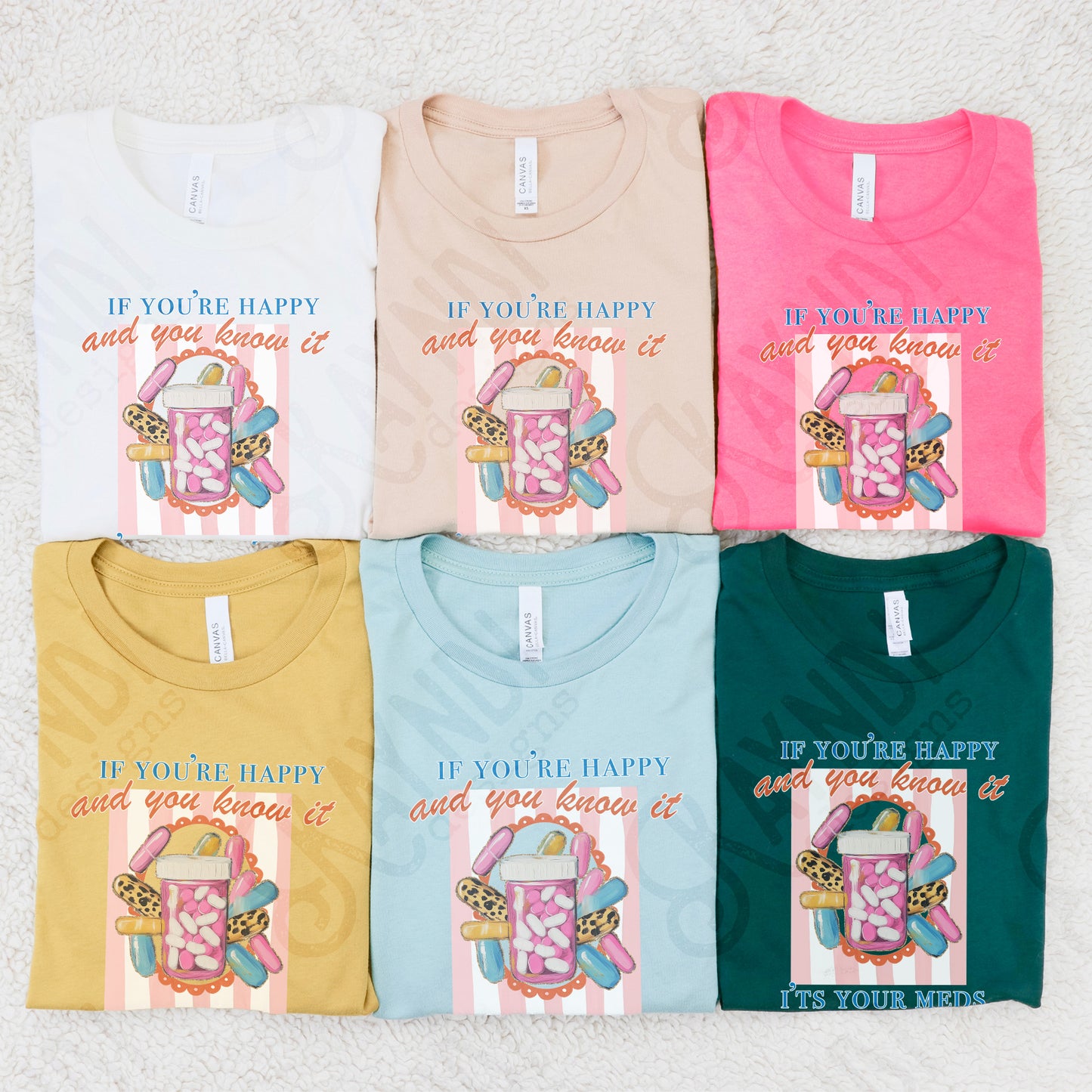 If you're happy and you know it Sublimation Design PNG Digital Download Printable Sarcastic Mental Health Funny