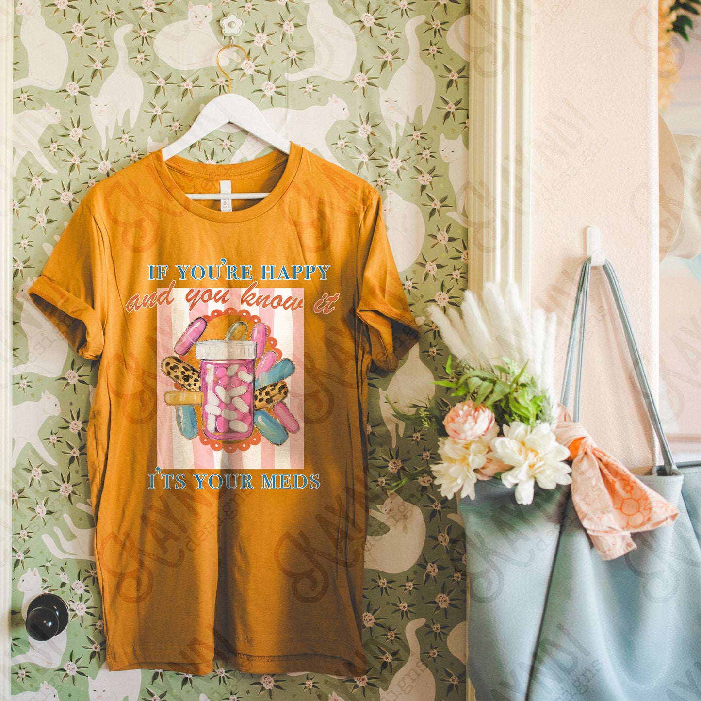 If you're happy and you know it Sublimation Design PNG Digital Download Printable Sarcastic Mental Health Funny