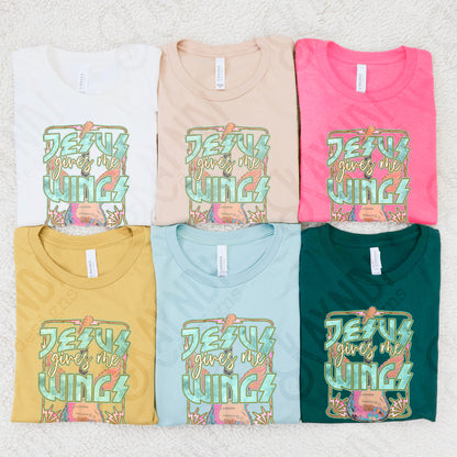 Jesus Gives Me Wings Sublimation Design PNG Digital Download Printable Faith Guitar Rock n Roll