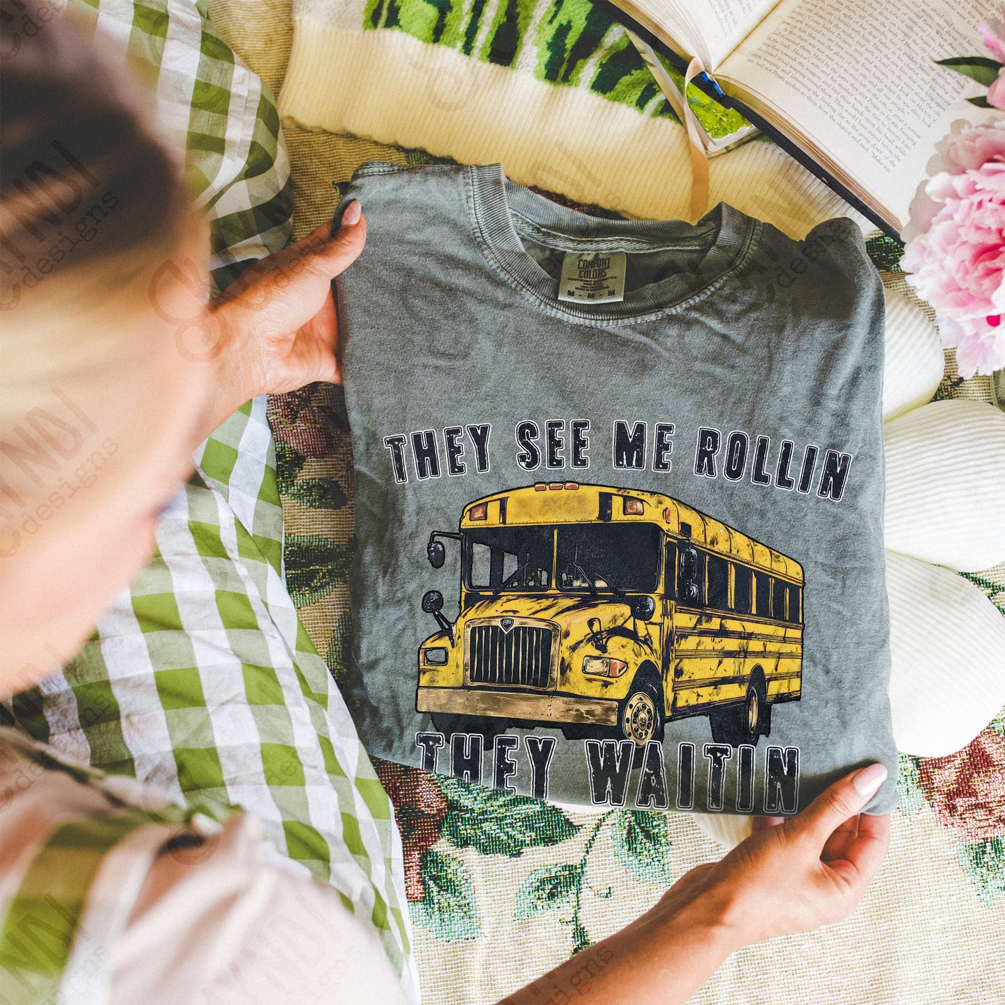 They See Me Rollin Bus Sublimation Design PNG Digital Download Printable School Bus Funny