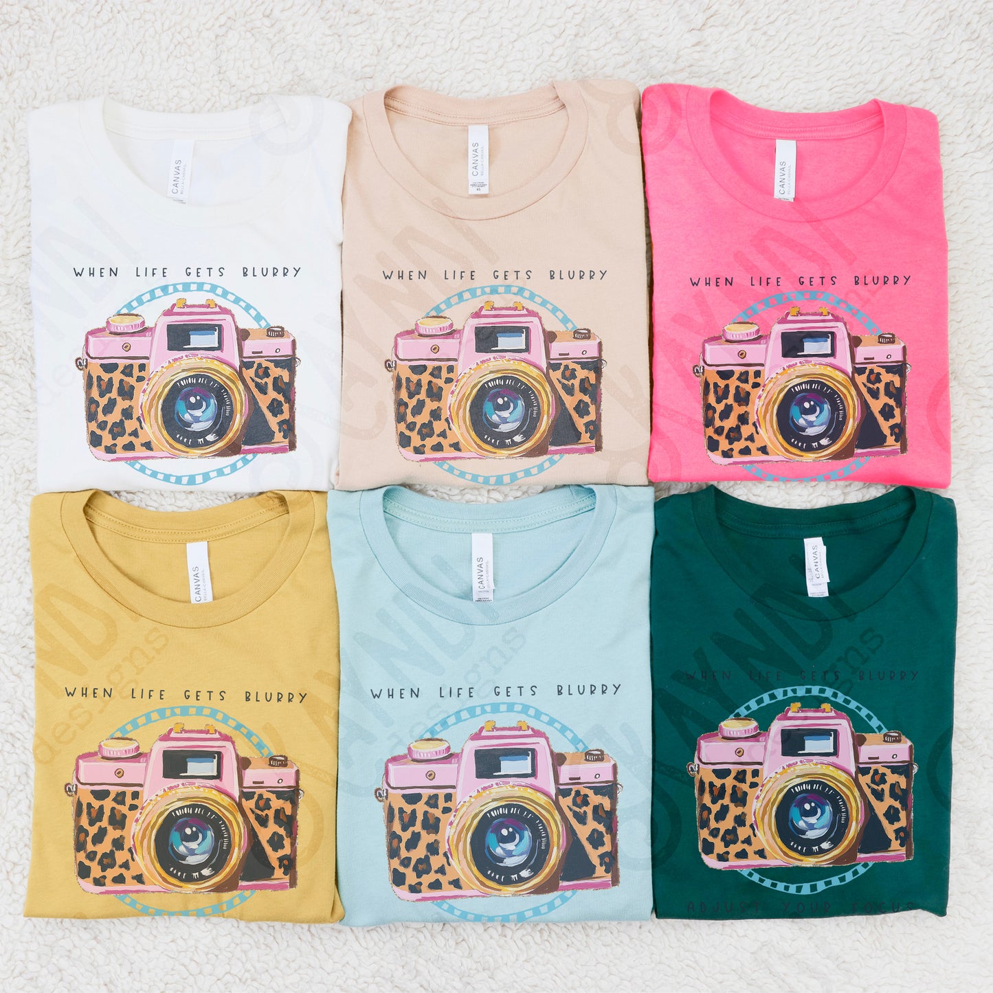 When Life Gets Blurry Sublimation Design PNG Digital Download Printable Camera Photography Cheetah
