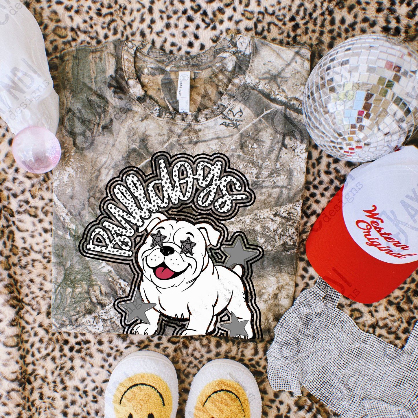 Friendly Mascot Bulldog Black Neutral PNG Digital Download Sublimation DTF Print Preppy Colorful Mascot Spirit