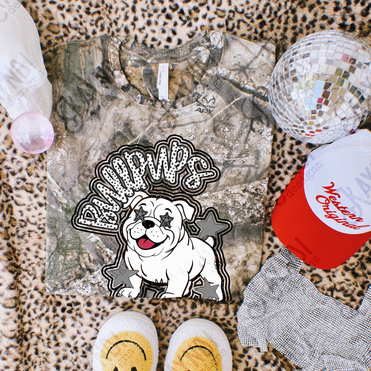 Friendly Mascot Bullpup Black Neutral PNG Digital Download Sublimation DTF Print Preppy Colorful Mascot Spirit
