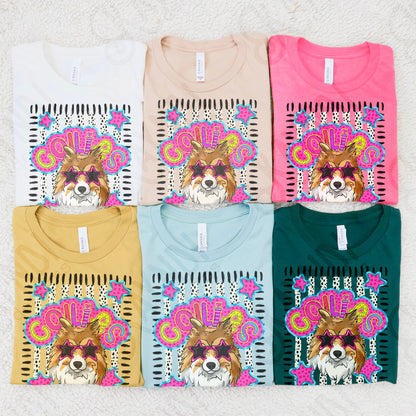 Doodle Star Sunglasses Collies PNG Digital Download Sublimation DTF Print Preppy Colorful Mascot Spirit (Copy)