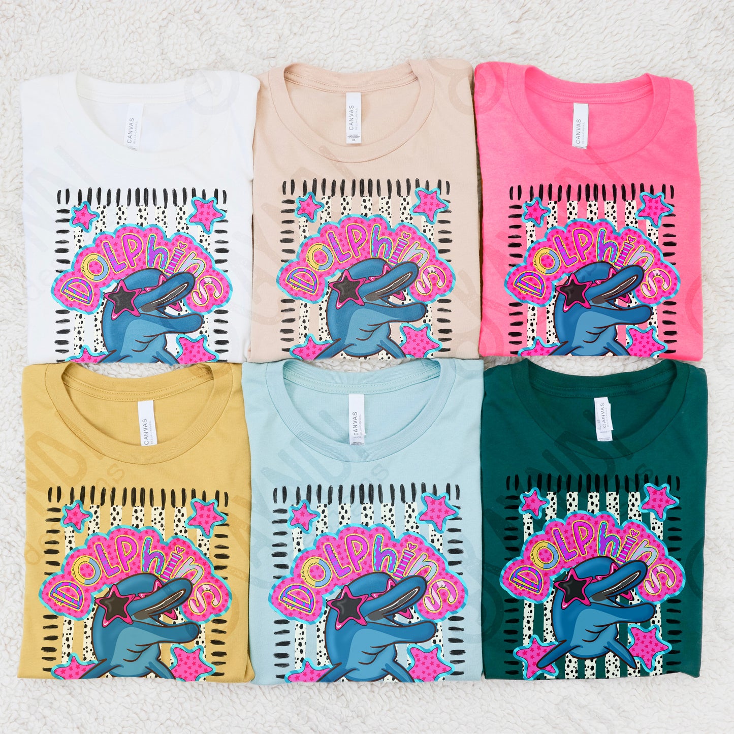 Doodle Star Sunglasses Dolphin PNG Digital Download Sublimation DTF Print Preppy Colorful Mascot Spirit