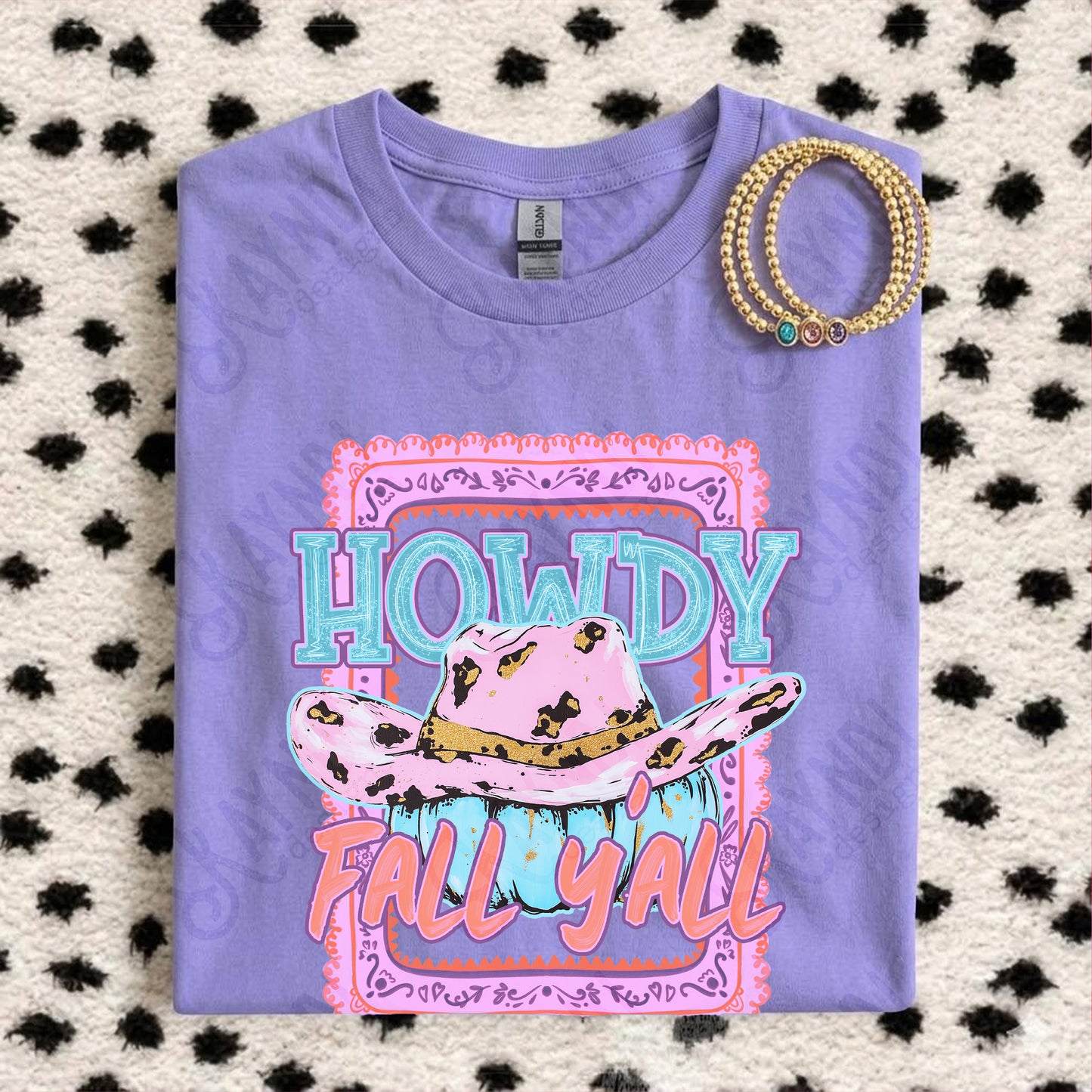 Howdy Fall Y'all PNG Digital Download Sublimation DTF Print Preppy Pink Blue Western